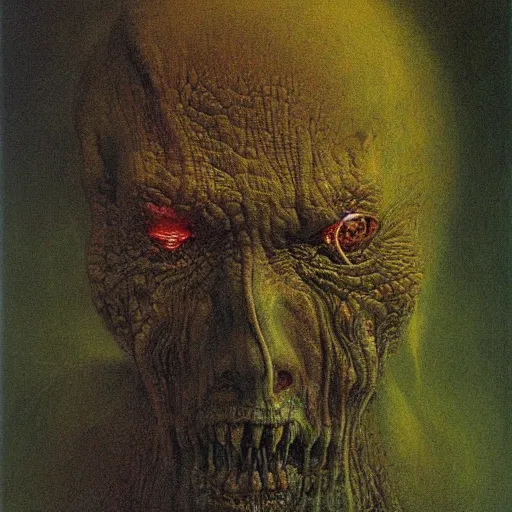 Prompt: A portrait of a demon by Zdzislaw Beksinski
