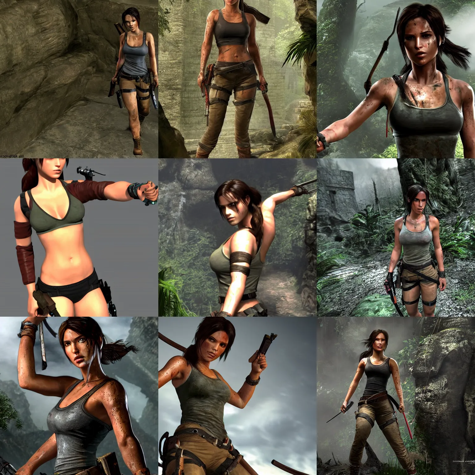 Image similar to tomb raider posing for max