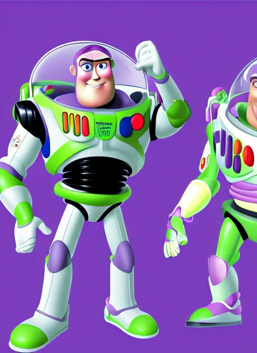 Prompt: buzz lightyear anatomy