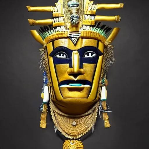 Prompt: elegant portrait of donald trump dressed as an aztec god, 8 k, very detailed, very intricate,