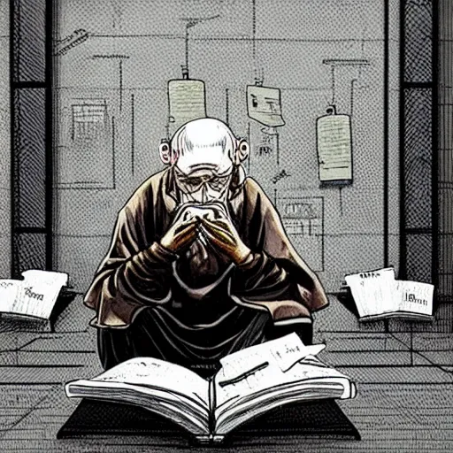 Prompt: A hyper realistic photo of a wizard studying lofi Hiphop beats.