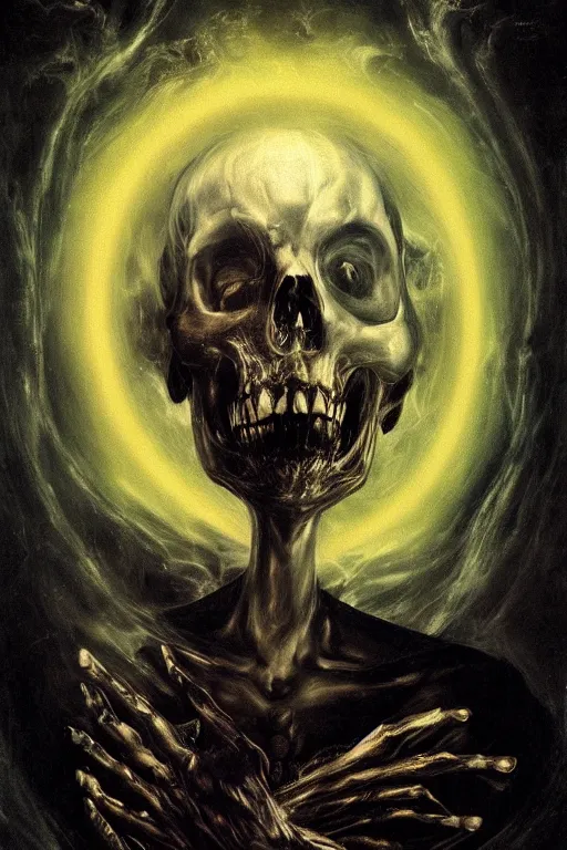 Prompt: a black necromancer, raster art, by hendrik kerstens, el greco, don bluth, noon, lens flare, chaotic, 1 9 9 0 s