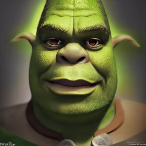 Image similar to portrait of shrek the grand caster of the swamp magic, anime fantasy illustration by tomoyuki yamasaki, kyoto studio, madhouse, ufotable, square enix, cinematic lighting, trending on artstation