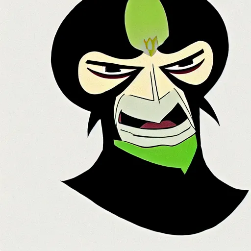 Prompt: a portrait of aku by genndy tartakovsky