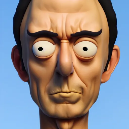 Prompt: rick from rick and morty photorealistic unreal facial details clay soft light engine photorealistic ultra - realistic highly detailed focus photography proportionate skin lighting digital painting hd adultswim by kyle lambert