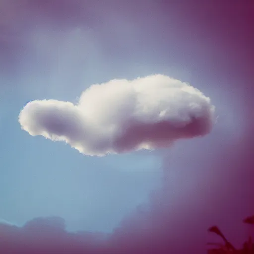 Prompt: a cloud in the shape of a cat, photography