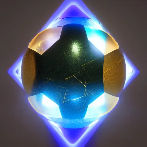 Prompt: tilt shift sphere ipercube huge light intricate reflection diffraction marble gold obsidian preraffaellite photography cut, octane, artstation render 8 k neon