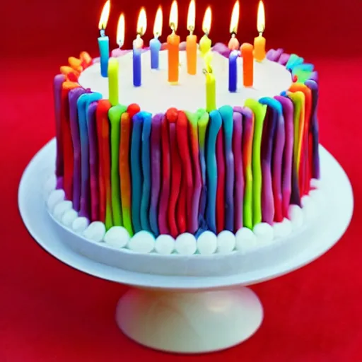 Prompt: a birthday cake with a hundred candles