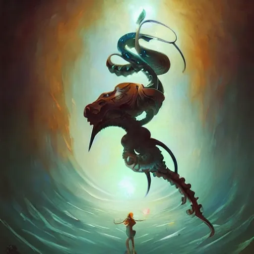 Image similar to an amazing piece of art by Peter Mohrbacher, 🐙