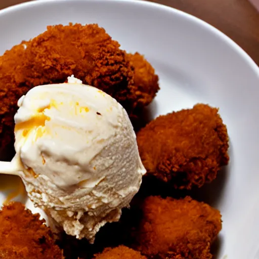 Image similar to fried chicken ice cream