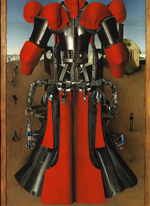 Image similar to cybernetic exoskeleton by Jan van Eyck