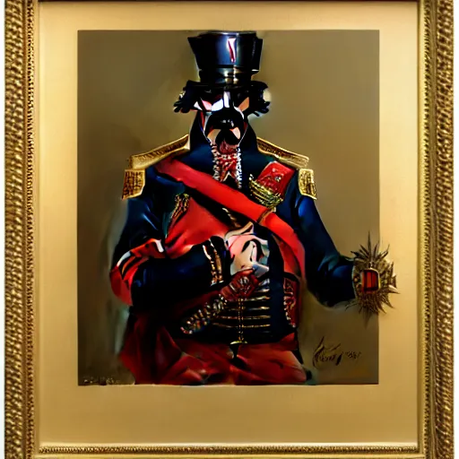 Image similar to drdisrespect as napoleon, breath taking, dignified, highly detailed painting by gaston bussiere, j. c. leyendecker, greg rutkowski, craig mullins 8 k