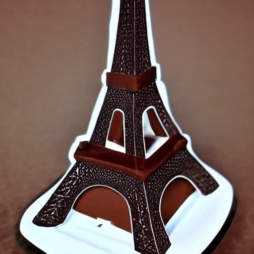 Image similar to la torre eiffel cubierta de chocolate