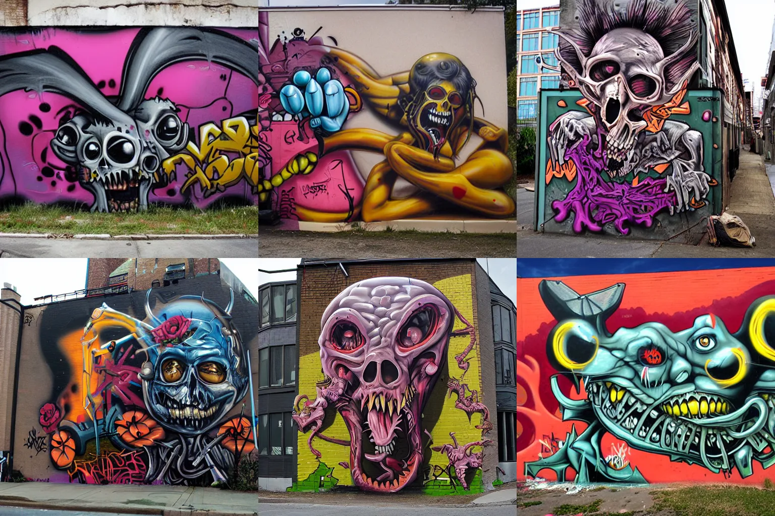 Prompt: graffiti by nychos the weird