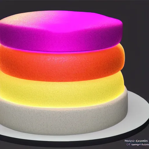 Image similar to birthday cake, 8 k artstation volumetric light