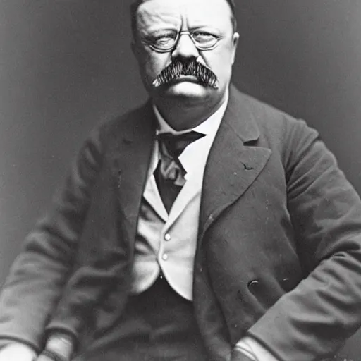 Prompt: Theodore Roosevelt as a walrus, photo