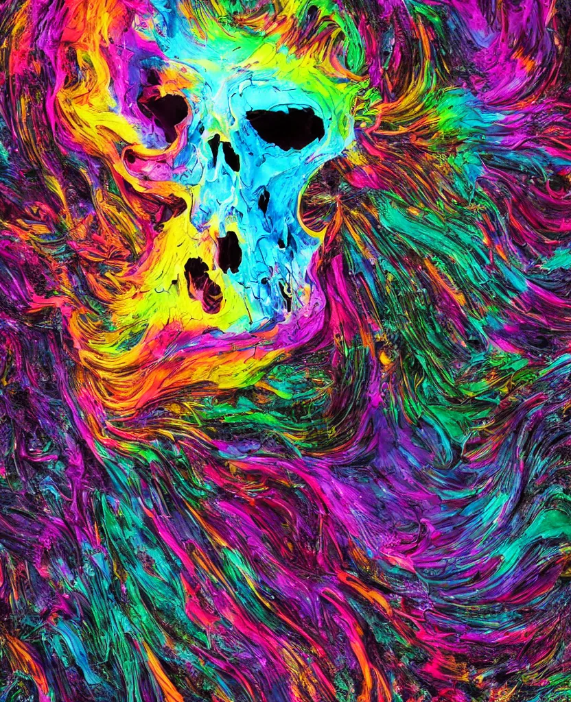 Image similar to colorful melting raven skull. ferrofluids, intricate abstract. intricate artwork. by Tooth Wu, wlop, beeple, dan mumford. octane render, trending on artstation, greg rutkowski very coherent symmetrical artwork. cinematic, hyper realism, high detail, octane render, 8k, depth of field, bokeh. iridescent accents