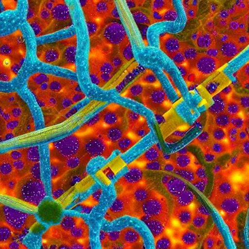 Image similar to 4 k microscope art microbiology