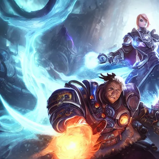 Image similar to portrait of bill gates as a spellcaster, league of legends amazing splashscreen artwork, gears of war, splash art, natural light, elegant, photorealistic facial features, intricate, fantasy, detailed face, atmospheric lighting, anamorphic lens flare, cinematic lighting, league of legends splash art, hd wallpaper, ultra high details by greg rutkowski