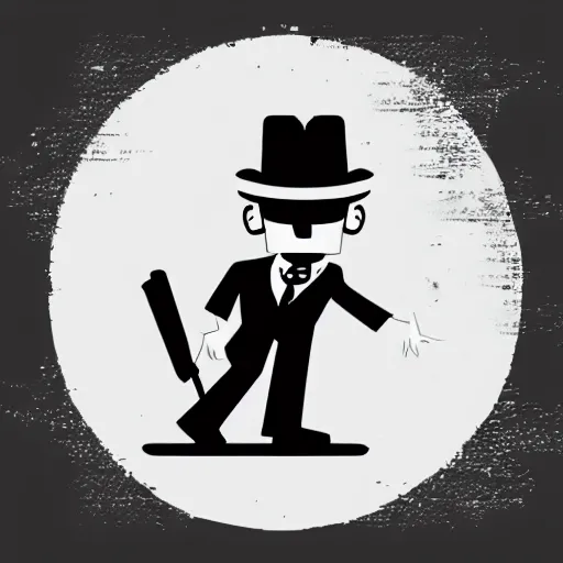 Image similar to vectorized gangster, 4k
