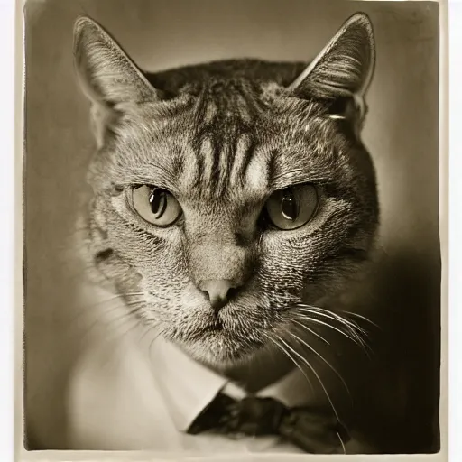 Prompt: photographic portrait of garfield by daniel farson