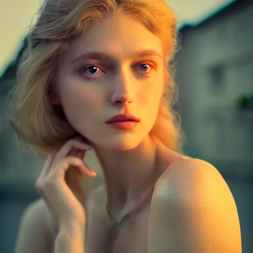 Prompt: photographic portrait of a stunningly beautiful fashionable female in soft dreamy light at sunset, contemporary fashion shoot, by edward robert hughes, annie leibovitz and steve mccurry, david lazar, jimmy nelsson, breathtaking, 8 k resolution, extremely detailed, beautiful, establishing shot, artistic, hyperrealistic, beautiful face, octane render