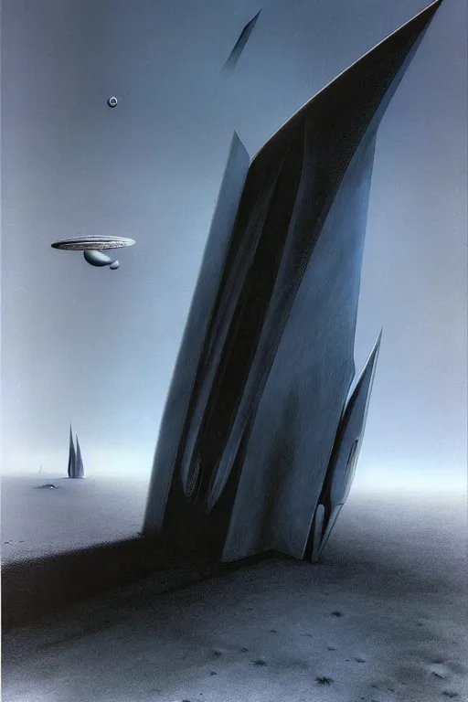 Image similar to emissary space by arthur haas and bruce pennington and john schoenherr, photo realism, zaha hadid, cinematic matte painting, dark monochrome color palate,