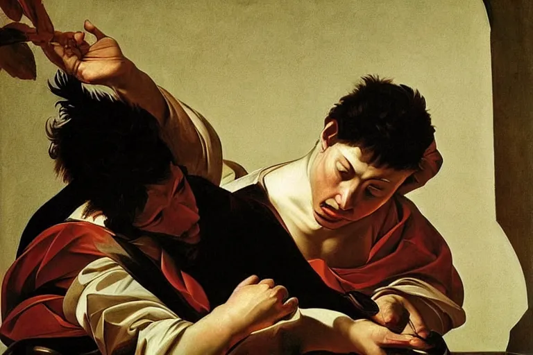 Prompt: impressive art by caravaggio