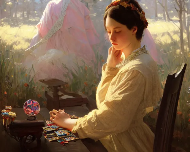 Image similar to photography of grandma moses, deep focus, d & d, fantasy, intricate, elegant, highly detailed, digital painting, artstation, concept art, matte, sharp focus, illustration, hearthstone, art by artgerm and greg rutkowski and alphonse mucha