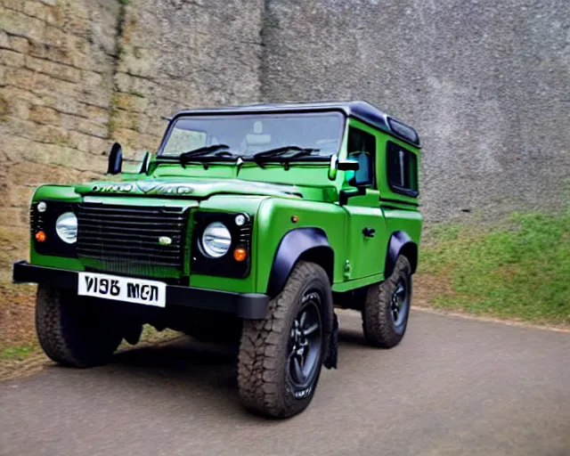 Prompt: Land Rover Defender 110 (1985), drawn by a 5 year old