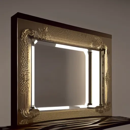 Prompt: my reflextion in the mirror, highly detailed photorealistic 3d render hyper realism 8k octane