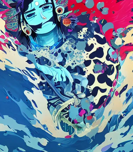 Prompt: Kimetsu no Yaiba by Alex Pardee and Nekro and Petros Afshar, and James McDermott,unstirred paint, vivid color, cgsociety 4K