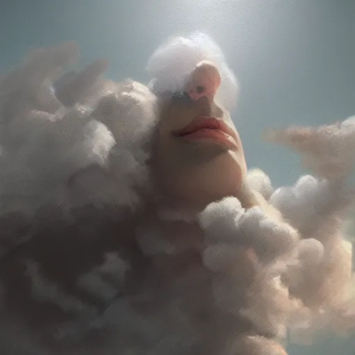 Prompt: a colossal god smoking the clouds, highly detailed, digital painting, artstation, octane render, concept art, matte, sharp focus, illustration, impressionist painting