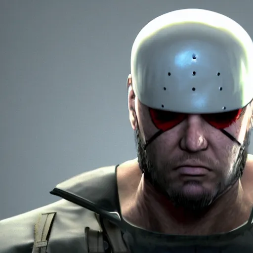 Prompt: Fred Durst as a Metal Gear Solid Villain 2005 JRPG cinema 4d render, Ray tracing reflection, natural lighting, Unreal Engine award winning photography