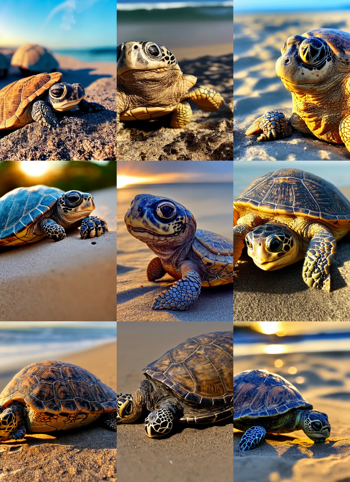 Prompt: close-up photo of a stoned turtle sunbathing and smoking a joint at the beach, golden hour, Breathtaking, 8k resolution, extremely detailed, beautiful, establishing shot, artistic