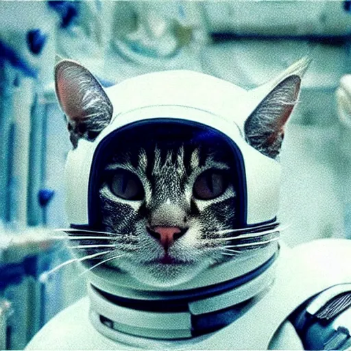 Prompt: “a still of a cat in a suit in Interstellar”