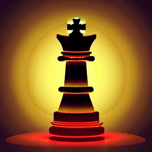 Image similar to vintage instamatic photo of a queen chess piece made of led pin lights, biomechanical, Puddles, Isometric 3D, smooth 3D Illustration, Cinematic Matte Painting, volumetric lighting ,