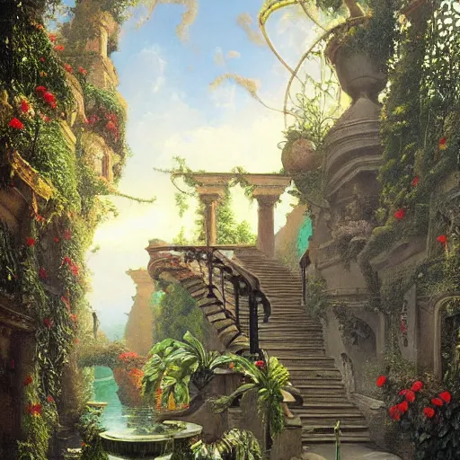 Image similar to paint surrealist ⛲, ferdinand knab, high definition and detailed 4 k