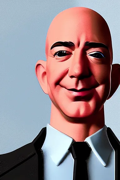 Image similar to “ very very highly detailed photorealistic jeff bezos funko pop, studio lighting and shading, 8 k, award - winning crisp details ”