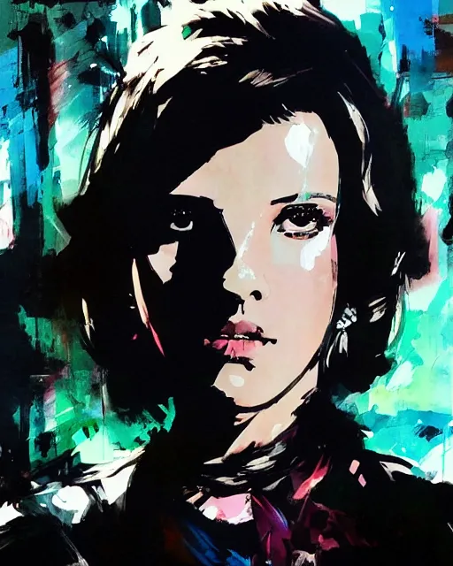 Image similar to millie bobby brown by yoji shinkawa