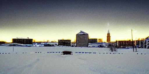 Image similar to Luleå skyline winter cinematic