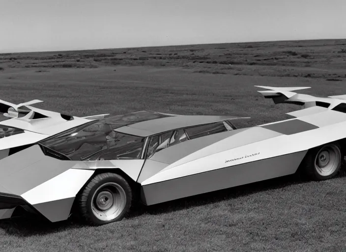 Image similar to lamborghini starship, ludek pesek, rick guidice, chesley bonestell, lucien rudaux, rolf klep, fred freeman, george pal