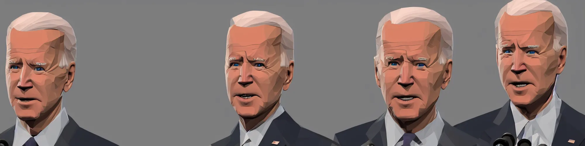 Image similar to joe biden, low poly, render,