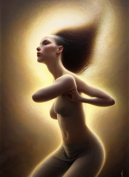 Image similar to dancing woman exploding to sponce, spores, pollum, aesthetic, fine art, intricate, elegant, highly detailed, realistic hair, centered, digital painting, art station, conceptual art, soft, sharp focus, illustration, artwork, artgerm, tomasz alen kopera, peter mohrbacher, donato giancola, wlop, boris vallejo