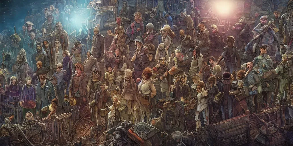 Image similar to now is the time to make real the promises of democracy. now is the time to rise from the dark and desolate valley of segregation to the sunlit path of racial justice. ultrafine highly detailed colorful illustration, intricate linework, sharp focus, octopath traveler, final fantasy, unreal engine highly rendered, global illumination, radiant light, intricate environment