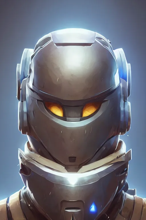 Image similar to epic mask helmet robot ninja portrait stylized as fornite style game design fanart by concept artist gervasio canda, behance hd by jesper ejsing, by rhads, makoto shinkai and lois van baarle, ilya kuvshinov, rossdraws global illumination radiating a glowing aura global illumination ray tracing hdr render in unreal engine 5