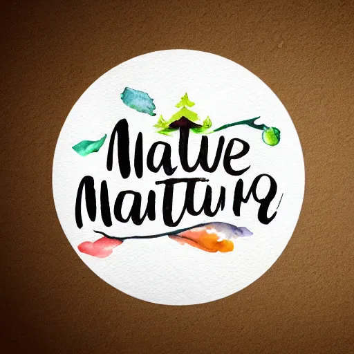 Image similar to watercolor nature logo on white background