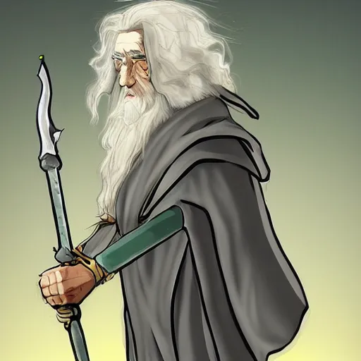 Image similar to gandalf ecogoth from the near future past, anime, manga, studio mir