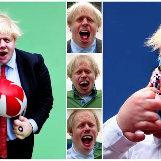 Prompt: extreme silly face championship boris johnson winning entry, face pulling world tournament 2 0 1 9. funny and grotesque face contortion competition.