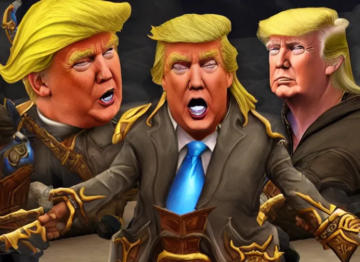 Image similar to donald trump in thunder bluff world of warcraft